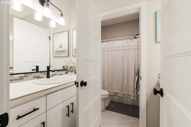 209 W Barbaras Way, Newberg, OR 97132 - bathroom with vanity and tasteful backsplash