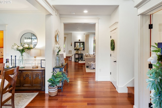 15475 SW Brighton Way, Beaverton, OR 97007 - foyer entrance with hardwood / wood-style floors and recessed lighting