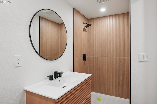 2615 N Gammans Pl, Portland, OR 97217 - bathroom featuring vanity and a shower