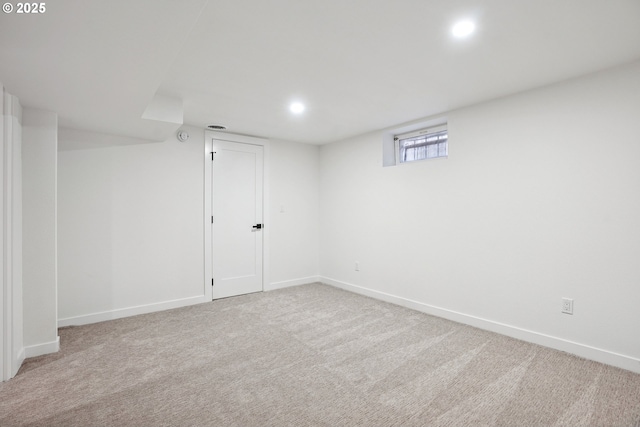 2615 N Gammans Pl, Portland, OR 97217 - below grade area featuring recessed lighting and carpet floors