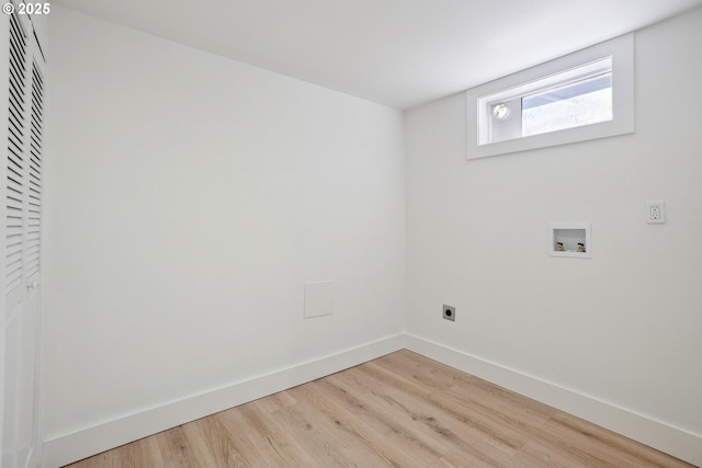 2615 N Gammans Pl, Portland, OR 97217 - laundry area featuring hookup for a washing machine, wood finished floors, and hookup for an electric dryer