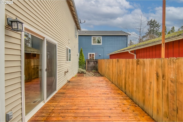 wooden deck with fence