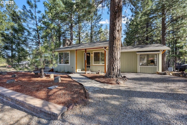 ranch-style house featuring a porch