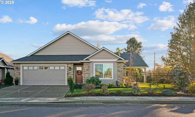 view of front of home featuring a garage