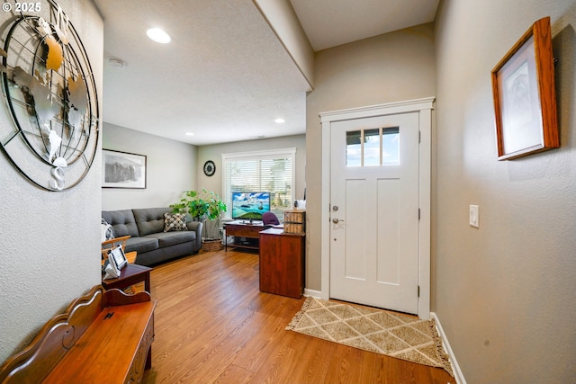 entrance foyer featuring light hardwood / wood-style flooring