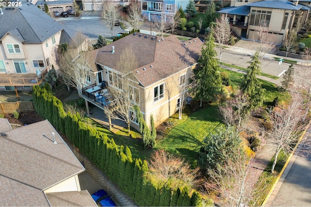 aerial view featuring a residential view