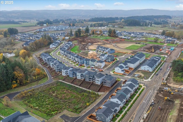 aerial view with a residential view