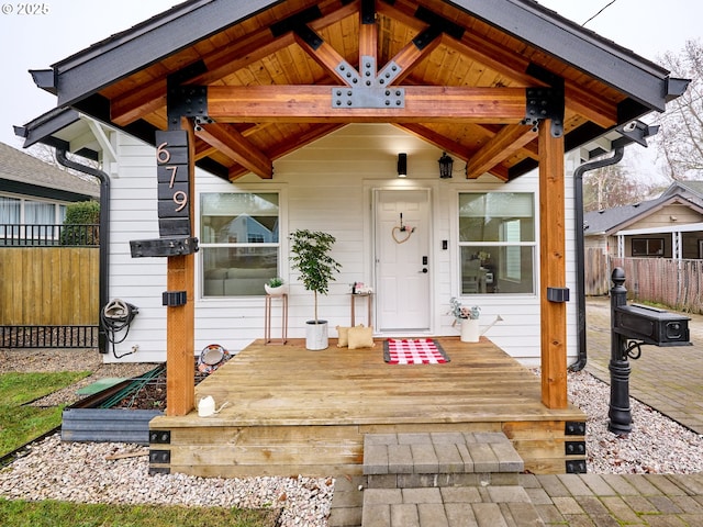 view of doorway to property