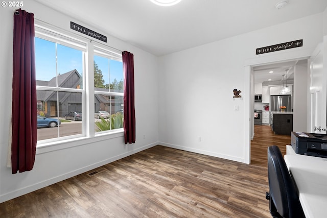 1046 SE Olive Way, Estacada, OR 97023 - unfurnished office with dark wood-style flooring and baseboards