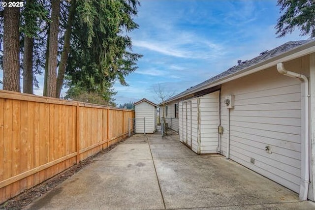 view of property exterior with a patio