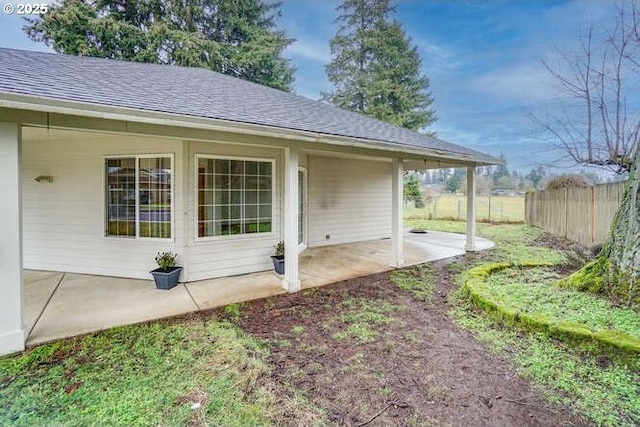 exterior space with a patio area