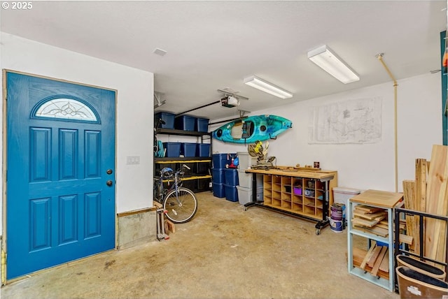 interior space featuring a garage door opener