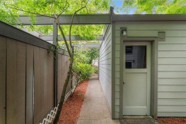 exterior space with fence
