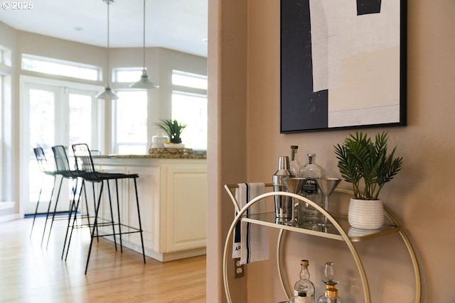 interior details with wood finished floors