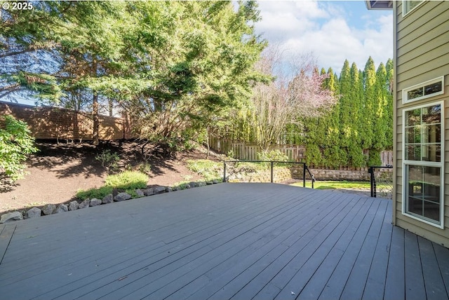 wooden terrace with fence