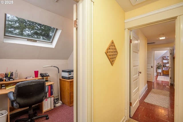 1034 Lawrence St, Eugene, OR 97401 - office featuring a skylight and vaulted ceiling