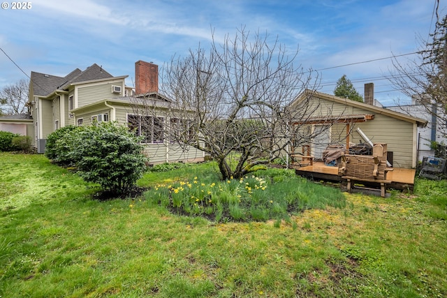1034 Lawrence St, Eugene, OR 97401 - view of green lawn featuring a wooden deck