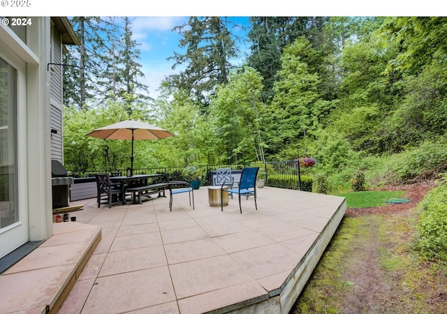 view of patio / terrace featuring outdoor dining area