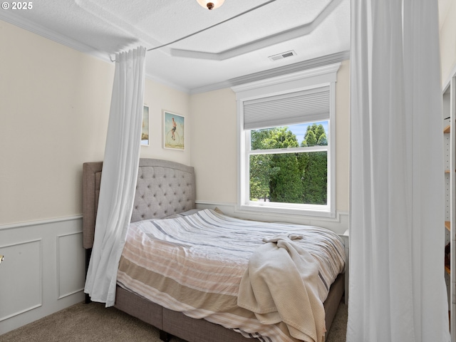 17717 NE 26th St, Vancouver, WA 98684 - bedroom featuring carpet, ornamental molding, and a wainscoted wall
