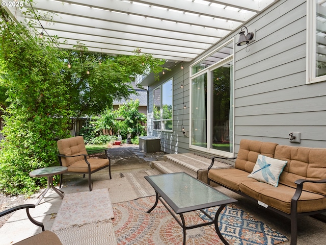 17717 NE 26th St, Vancouver, WA 98684 - view of patio / terrace featuring outdoor lounge area and a pergola