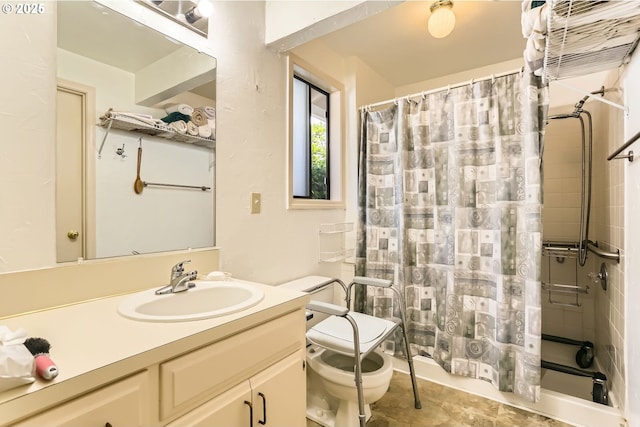 17180 NW Joscelyn St, Beaverton, OR 97006 - full bathroom featuring curtained shower, toilet, and vanity