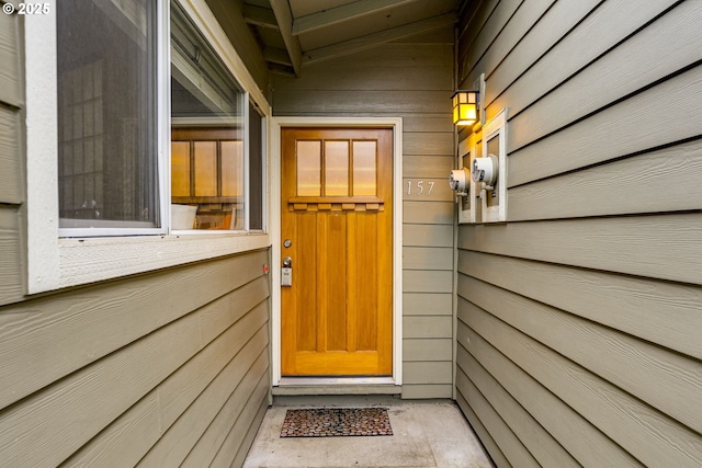 view of doorway to property