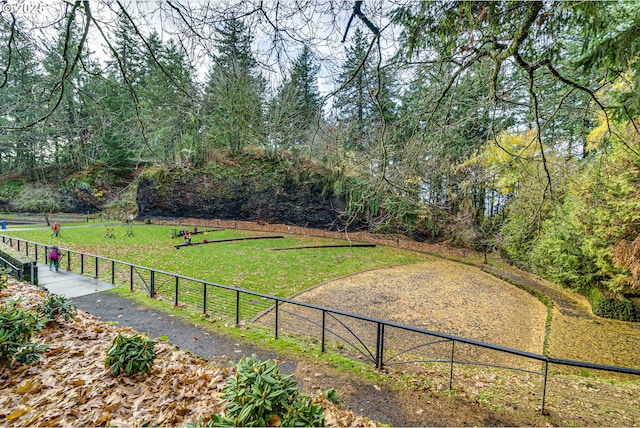 view of yard featuring a rural view