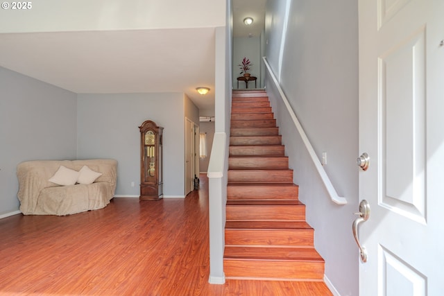 17474 SW Sarala St, Beaverton, OR 97007 - staircase with wood finished floors and baseboards