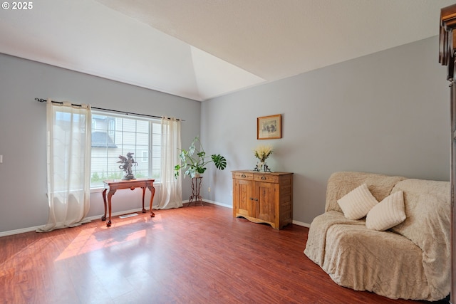 17474 SW Sarala St, Beaverton, OR 97007 - living area with wood finished floors, baseboards, and vaulted ceiling