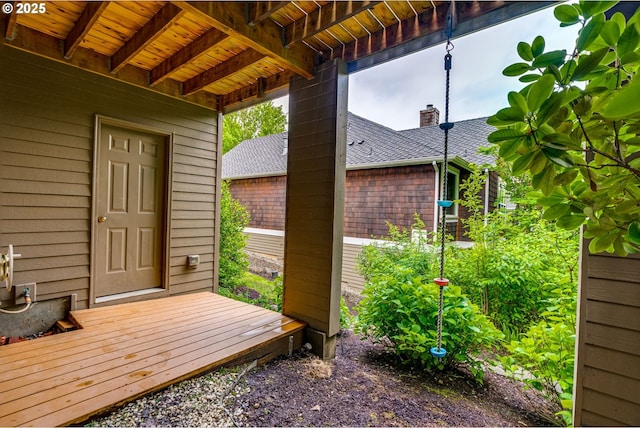 view of wooden deck