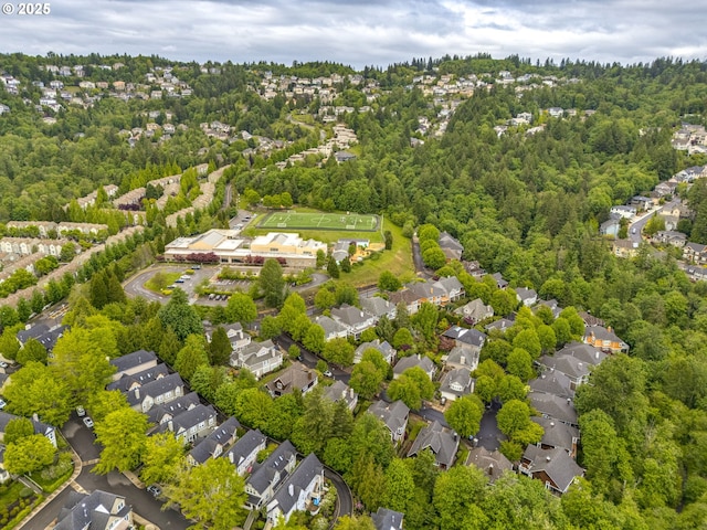 aerial view of residential area