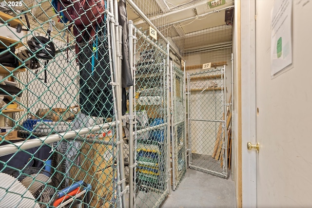 view of storage room