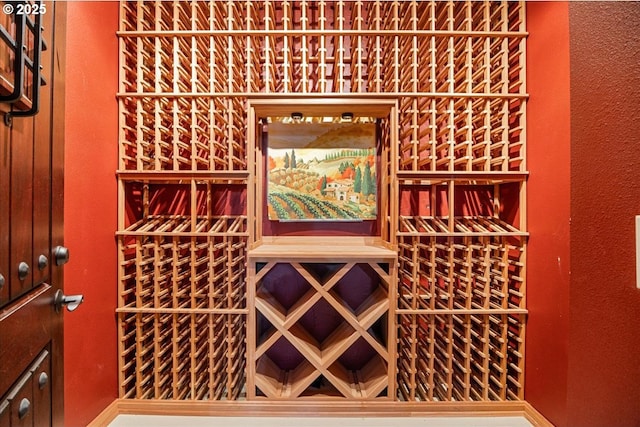 view of wine area