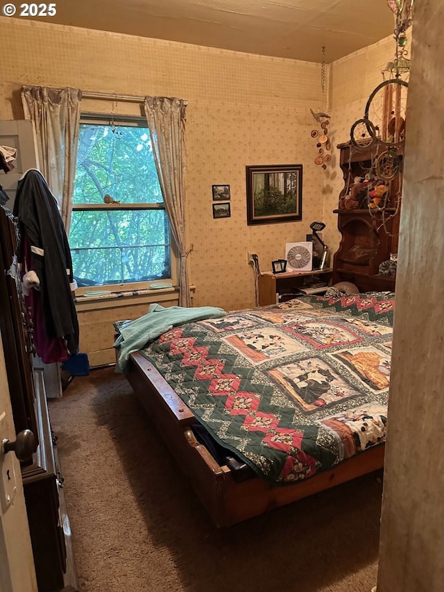 bedroom featuring carpet