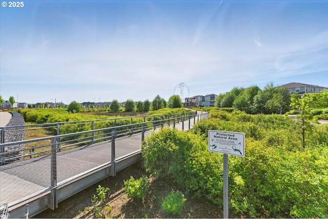 exterior space featuring fence