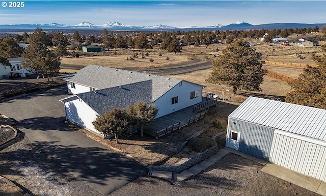 aerial view featuring a mountain view