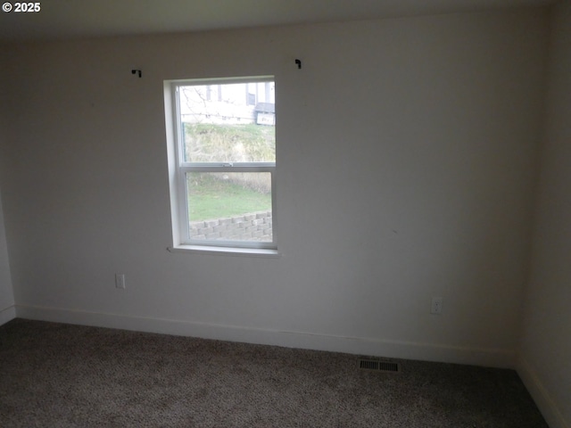 view of carpeted spare room