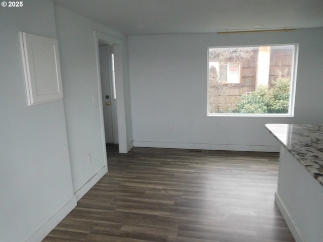 interior space featuring dark hardwood / wood-style flooring