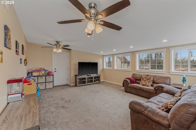 view of carpeted living room