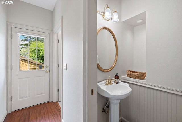 690 N Shepherd Rd, Washougal, WA 98671 - bathroom featuring wood finished floors