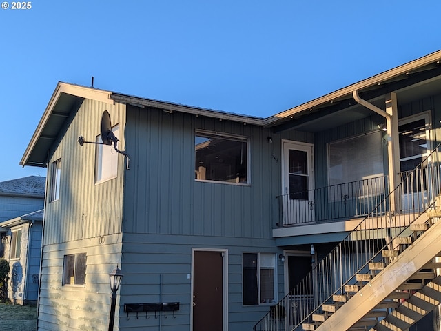 923 S Fir St, Salem, OR 97302 - view of side of property featuring stairs and board and batten siding