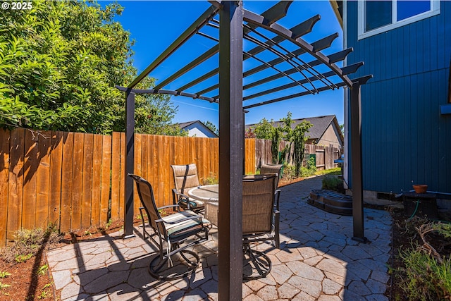 1131 Veronica Ln, Eugene, OR 97404 - view of patio with a pergola and outdoor dining space