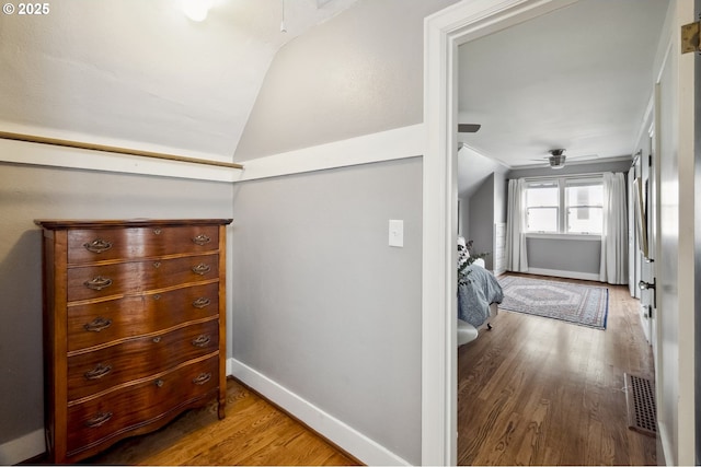 3622 NE Hassalo St, Portland, OR 97232 - bedroom with wood finished floors and lofted ceiling