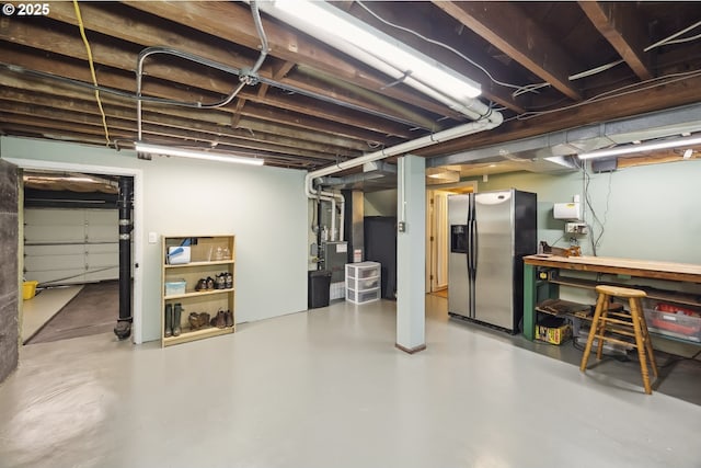 3622 NE Hassalo St, Portland, OR 97232 - basement featuring stainless steel fridge