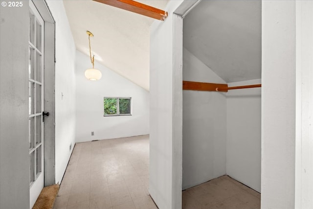 4623 SW Garden Home Rd, Portland, OR 97219 - hall featuring lofted ceiling and tile patterned floors