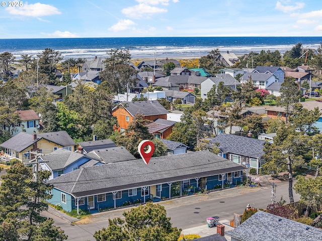 1560 S Downing St, Seaside, OR 97138 - aerial perspective of suburban area with a large body of water