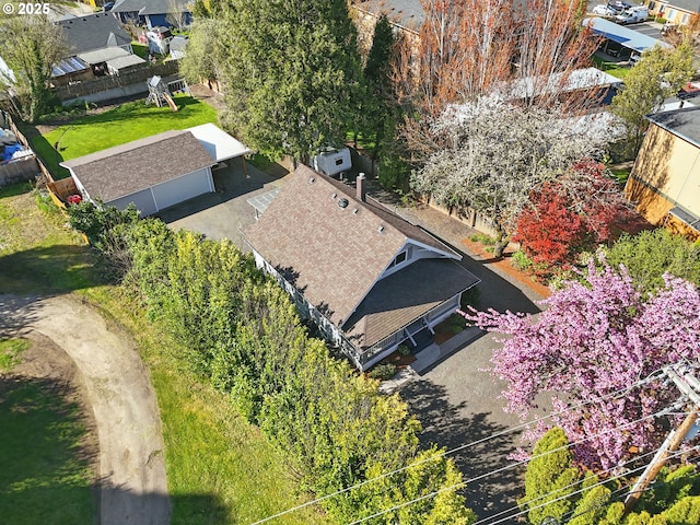 view from above of property