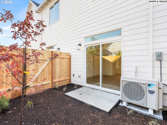 exterior space featuring ac unit