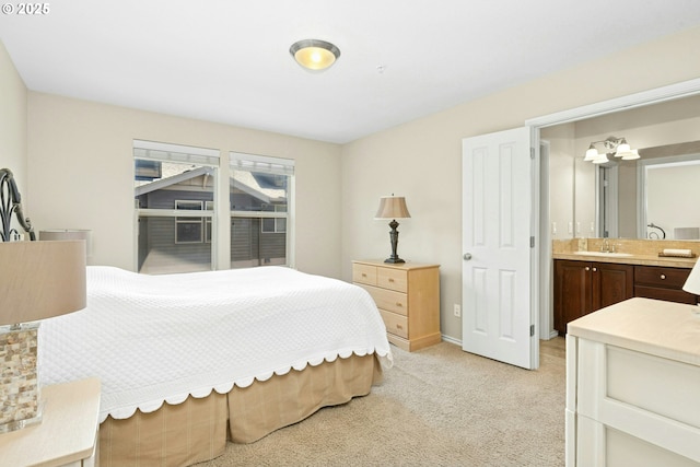 15971 NW Hildago Ln, Portland, OR 97229 - bedroom featuring light colored carpet and ensuite bath