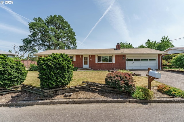 1938 NW Sierra Ln, Camas, WA 98607 - ranch-style house featuring an attached garage, driveway, brick siding, and entry steps